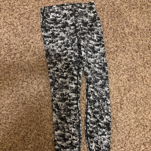 Lululemon Wunder Under High-Rise Tight 28" Size 8 Misted Jacquard Black White - Picture 1 of 4